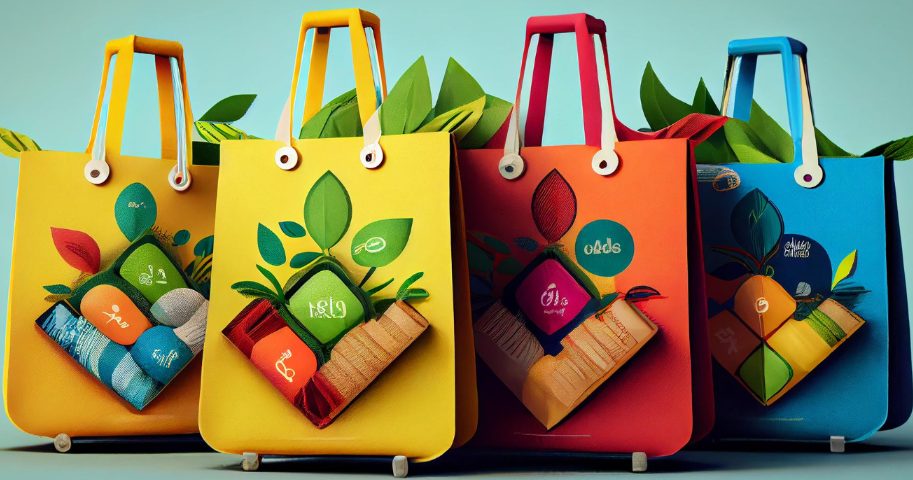 Kolorowe torby na zakupy. Jak wykorzystać opakowanie do promocji produktu