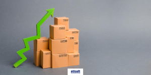 Pudełka i zielony znak wzrostu sprzedaży. Diamenty Forbesa” 2024 dla etisoft packaging system sp. z o.o. FB